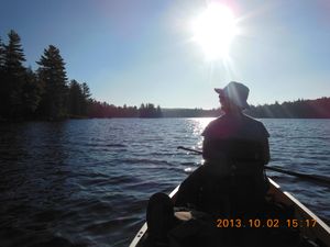 Heading east, Burnt Island Lake