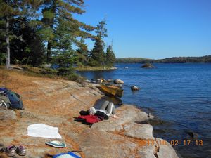 Lunch stop, Burnt Island Lake