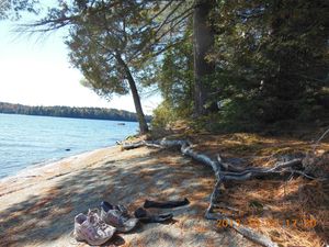 Lunch stop, Burnt Island Lake