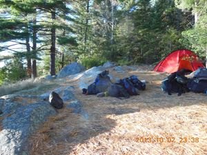 Camp on Otterslide lake