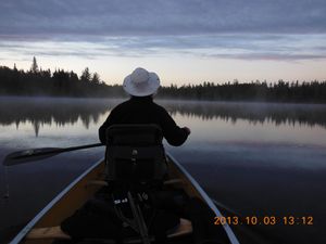 Light mist on the water