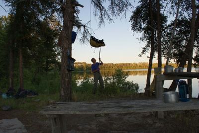 Camp near Bear Island, Threemile Lake