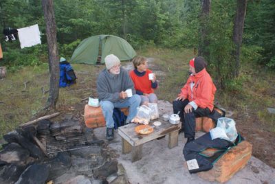 Breakfast, Camp near Bear Island, Threemile Lake