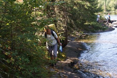 Portaging, Quetico River