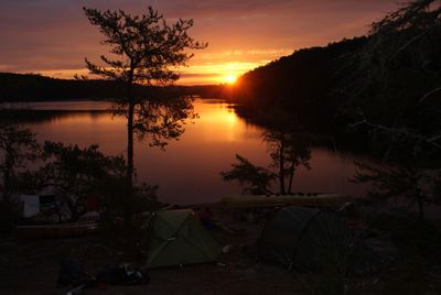 Sunrise from campsite on south shore of Cirrus