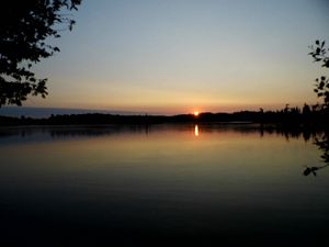 Sunrise over Cone Bay Campsite on Brule (looking NE)