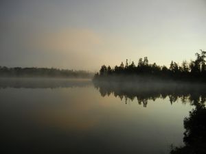 Birch Lake Morning Fog
