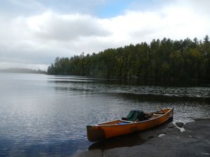 Lunch on Boulder Lake island