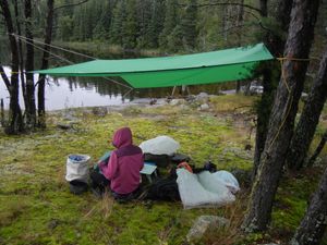 Breakfast under the Tarp