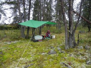 Breakfast under the Tarp