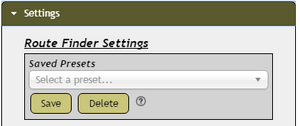 Route Finder Presets