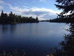 View across the lake