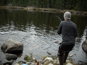 Matthew casts in at a Portage