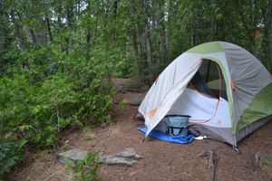 Campsite on Gillis - tent spot