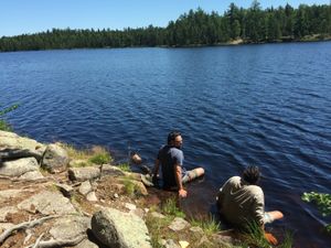 Portage 210 at Ella Lake end