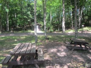 Small picnic area near put in site