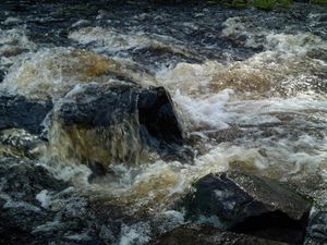 Rushing over rocks