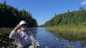 Timberwolf Lake, creek leading to Misty portage