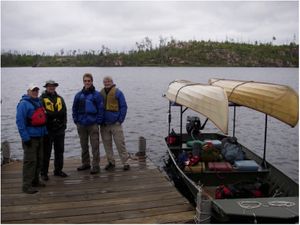 2013-09-02_009S_Quetico Falls Chain-Tuscarora Jon Boat Bob Mark Jerry Greg.JPG
