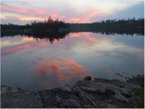 2013-09-06_627S_Quetico Falls Chain-Before Bald Rock Falls Campsite Day 5 Sunset.JPG