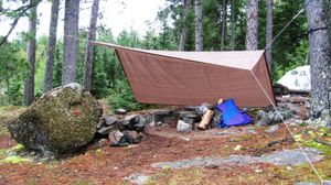 rain fly at Quetico Lake camp