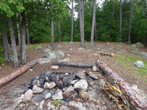 camp and tent area, basswood island