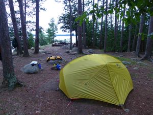 tent area of basswood island camp