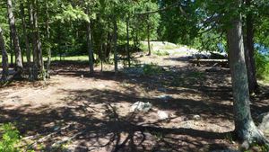 hanson island camp tent area