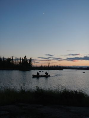 Paddling in for the evening