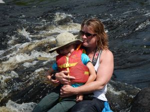 Playing in the rapids