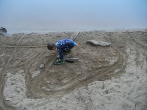 Playing on the Beach