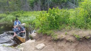 Portage leaving Gotter Lake