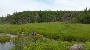 Gotter lake at portage to Flying Lake