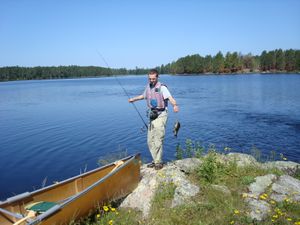 Fishing at Otter Lake Rapids