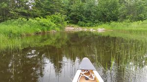 Portage on green lake to Bat Lake