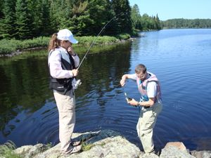 Fishing at Otter Lake Rapids