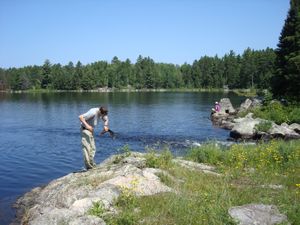 Fishing at Otter Lake Rapids