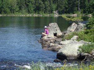 Fishing at Otter Lake Rapids