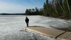 Entry Point Snowbank in April 2017