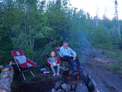 Lounging in camp