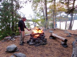 Getting fire ready for Walleye Bake
