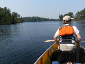 On Snowbank Lake 140 rod portage bay