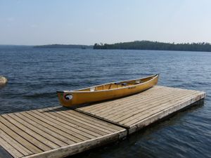 Entry point Snowbank Lake at end of day paddle