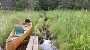 Smoke to Sawbill portage with boards