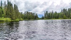 Jack Lake from South end Portage