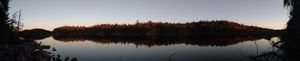 Angleworm campsite lake view pan