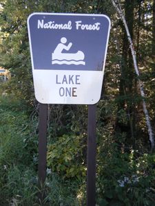 Lake One Sign